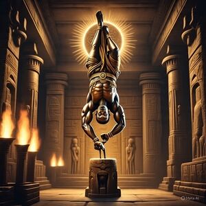 Golden Bronze Sculpture of a Warrior